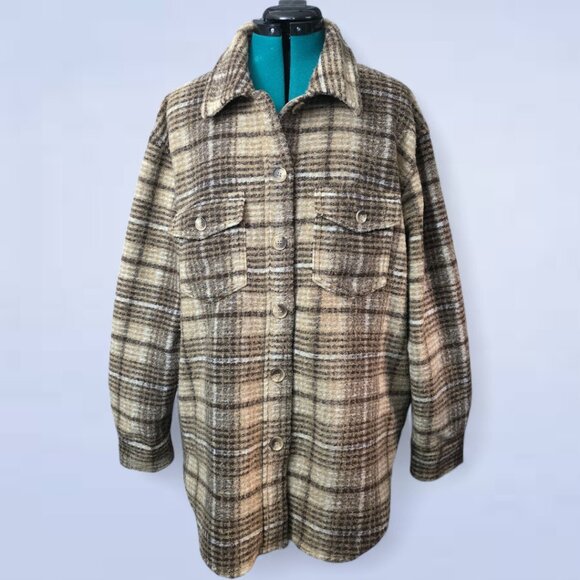 Joie Plaid Shacket - Size Extra Large - Picture 1 of 7